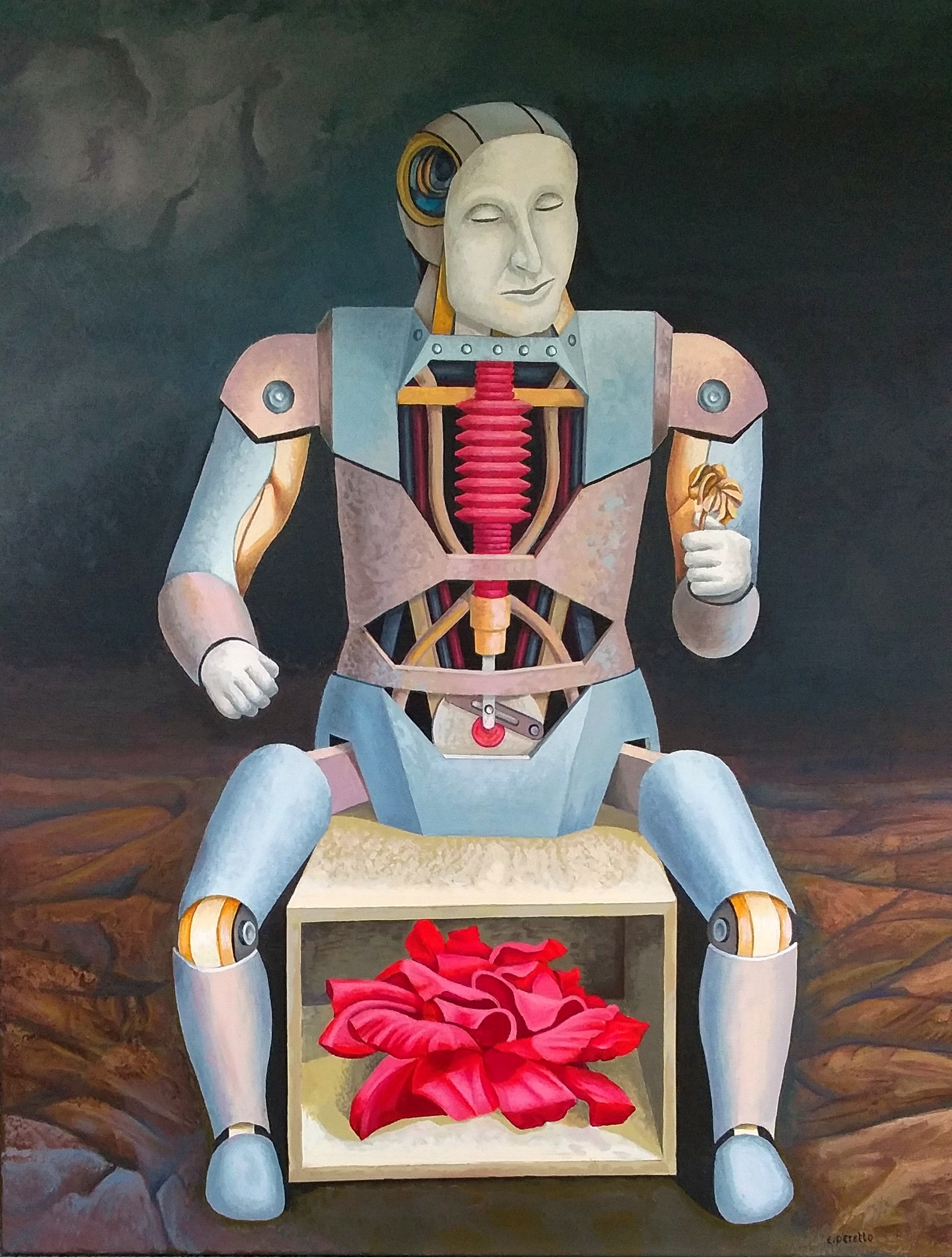 custode della memoria acrilico su tela 100×80